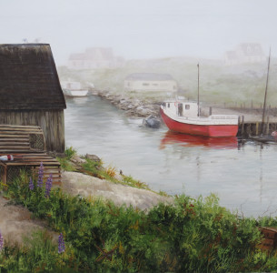 Foggy Harbor Nova Scotia 18x24