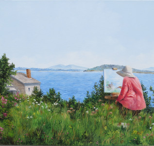 Plein Air Monhegan Island Maine 24x30