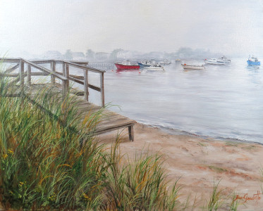 Foggy Sebrook Harbor 16x20