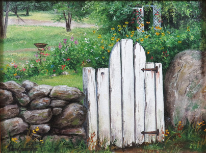 Garden Gate Maine 9x12